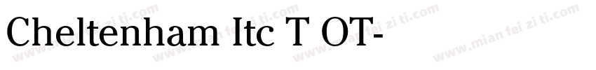 Cheltenham Itc T OT字体转换